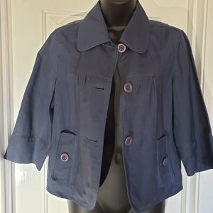 Larry Levine Blue Size Small cute short jacket